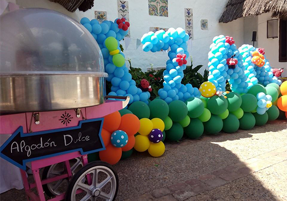 Carrito de algodón dulce para fiestas
